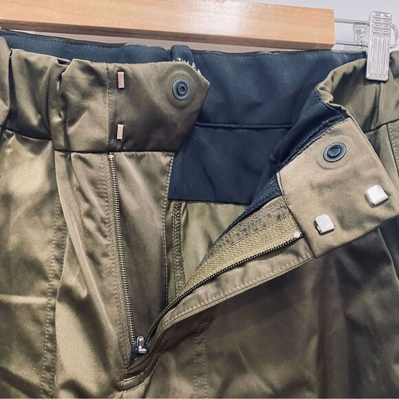 ATHLETA 8 Radiant Green High Rise Shine Joggers Gorpcore Athleisure Zip Ankle - Picture 8 of 16